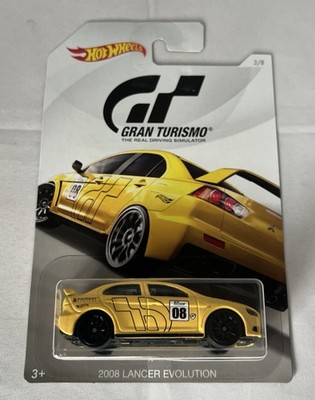 Hot Wheels 2018 Gran Turismo 2008 Lancer Evolution Yellow FREE SHIPPING