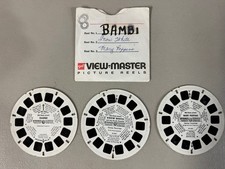 View-Master: 3 reels  sleeve, Bambi, Snow White  Mary Poppins