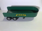 Vintage 1950's Green Tonka Toys Steel Carrier Trailer Original Paint  Decals