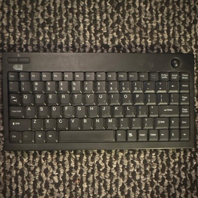 Adesso WKB-3100UB Wireless Mini Trackball Keyboard - Compact 87-Key Layout,...