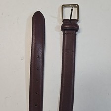 NWT Polo Ralph Lauren Brown Leather Belt Mens Genuine Leather Brass Buckle