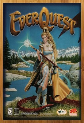 1999 EverQuest PC CD-ROM Print Ad/Poster Computer Fantasy RPG Game Promo Pop Art