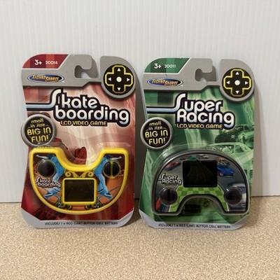 LOT 2 Techno Source 2006 Handheld LCD Mini Games SUPER RACING  SKATEBOARD