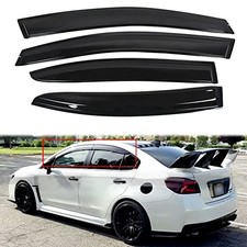 4-Pack Side Window Vent Visor Rain Guard Wind Shade Deflector JDM Style Black