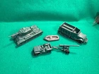 VINTAGE MARX BATTLEGROUND PLAYSET U.S. TANK HALF TRACK JEEP CANNON FOREST GREEN