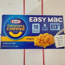 Kraft Easy Mac Microwavable Macaroni Cheese Pouches Original Flavor Pack of 18