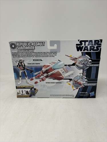 Clone Wars Republic Assault Submarine Scuba Trooper Star Clonetrooper Mini Sub - Picture 2 of 2