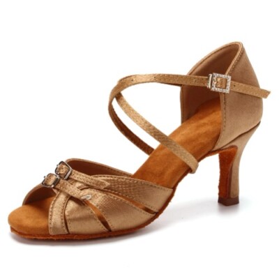 Women Ballroom Latin Dance Shoes Adjustable Modern Pole Dance High Heel Shoes