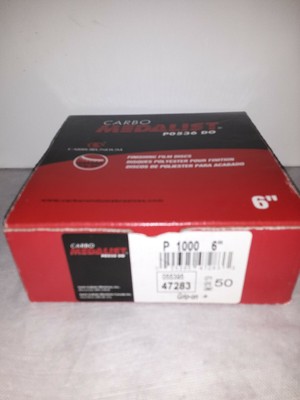 Carborundum Carbo Medalist Grip On Sandpaper Discs 99514 800 Grit 6 Inch 50 Pcs