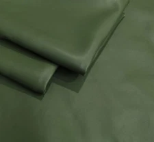 Lamb Skin Leather Green Olive Color (100% Genuine skin)