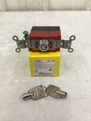 Hubbell Wiring Device-Kellems Hbl1221rkl Wall Swtch,1-Pol,20A,Ss,Barrl Key