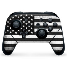 Nintendo Switch Pro Controller Skin Decal Vinyl Wrap - Grunge Flag USA America