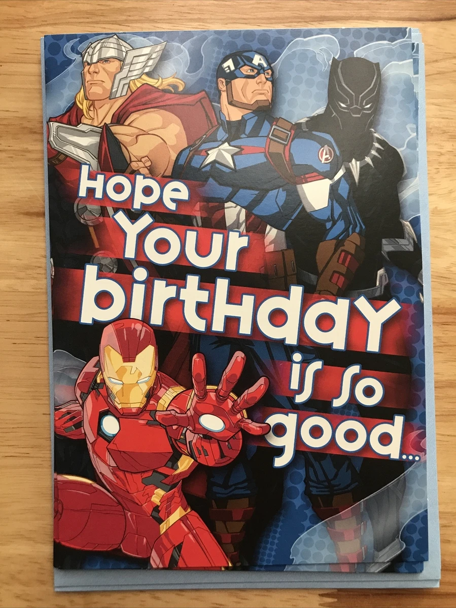 Avengers Happy Birthday Card