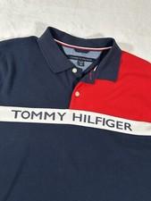 Tommy Hilfiger Polo Shirt Colorblock navy/red Young Men's sz XL 20 