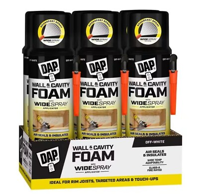 #ad DAP Wall and Cavity Foam with Wide Spray Applicator Aerosol 20 oz Case of 6 $149.95