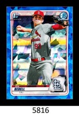 1-2020 BOWMAN CHROME DRAFT SAPPHIRE EDITION IAN BEDELL CARDINALS SP