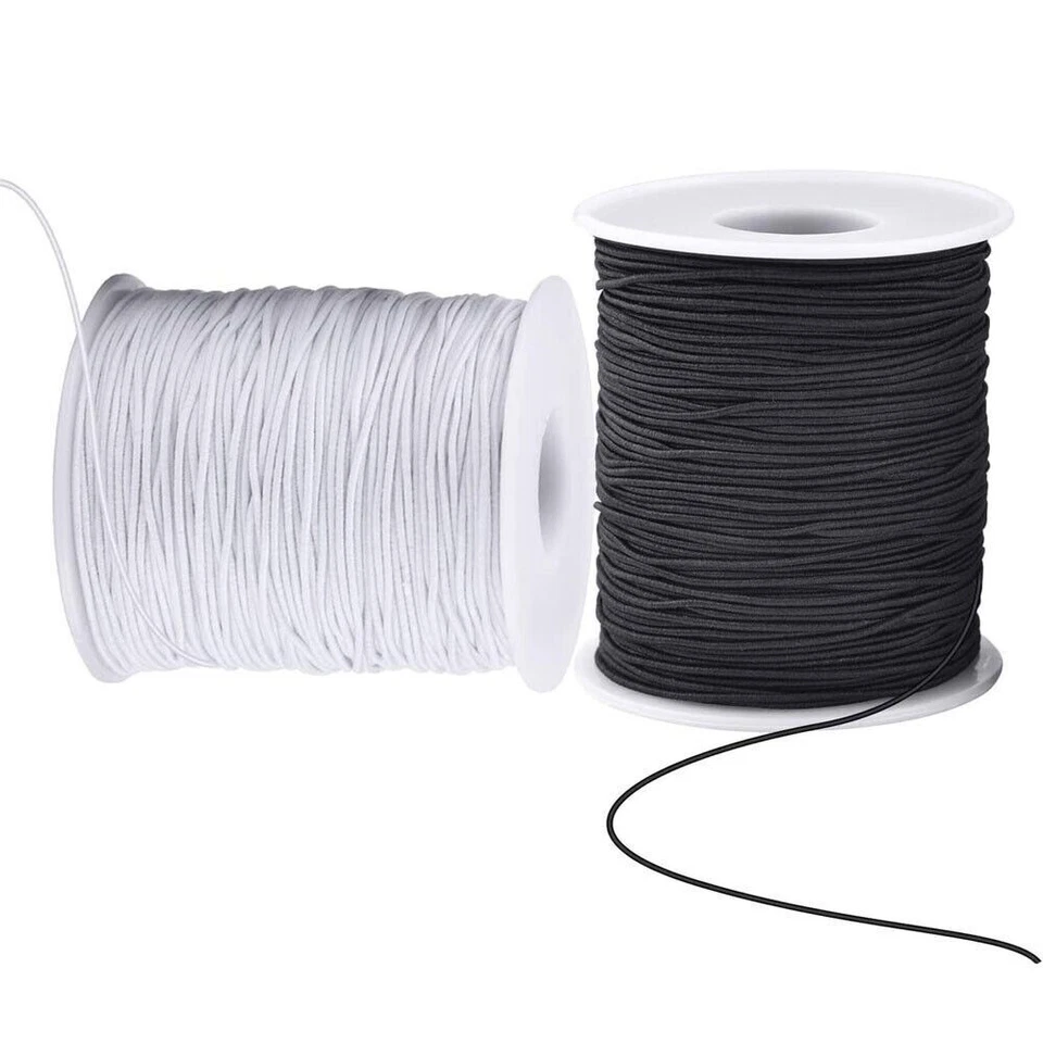 Cordones elásticos de nailon de 108 yardas 1 mm hilos elásticos rebordear cuerda fabricación de joyas Foto 3 de 4