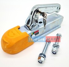 Steel Trailer Coupling Hitch with Lock, Soft Doc and Bolts for 50mm Drawbars