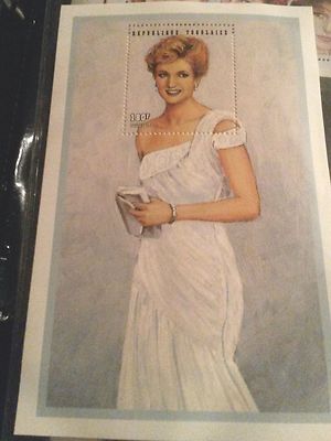 Princess Diana White Chiffon Dress Stamp/Certificate of Authentcity 