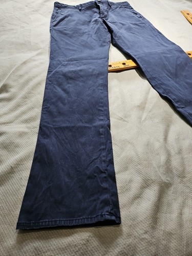 Massimo Dutti Pants Mens 32 Blue Straight Leg Lightweight Stretch Casual - Picture 4 of 13