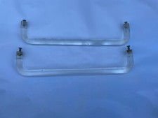 14" Clear Bent Solid Plastic Towel Rack Art Decoration, Lot of 2 