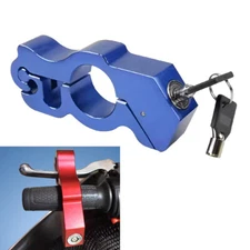 US Blue Motor Handlebar Lock Anti-Theft Grip Throttle Security Bike Scooter ATV