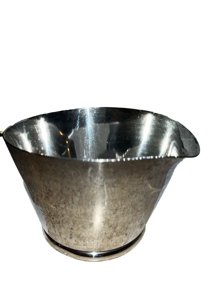 Barco de salsa esterlina/calentador de brandy mango de ébano hecho por Allan Adler 258,7 gr Foto 2 de 4