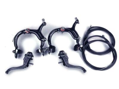 Dia-Compe MX890 / Tech-4 komplettes Oldschool BMX Bremsenset schwarz vorne und hinten