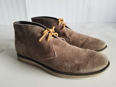 Hogan Derby Chukkas H209 Boots Lace Up Suede Brown Made in Italy  US Size 8.5