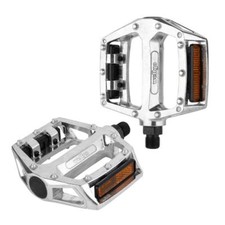Wellgo Pedals Platform 1/2" Silver Mongoose Redline - Old School BMX Style