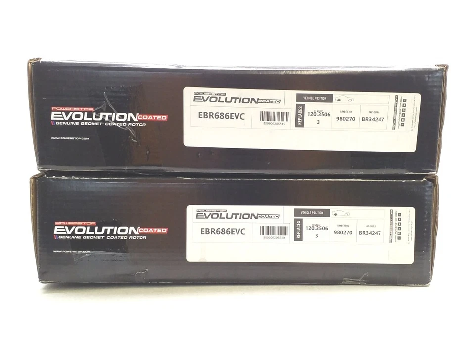 Rotor de freno de disco PowerStop EBR686EVC con revestimiento geométrico para Mercedes-Benz - Cantidad 2 piezas Foto 2 de 4