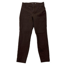Old Navy Pant Women's Size 2 Brown High-Rise Pixie Secret Smooth Pockets Cotton