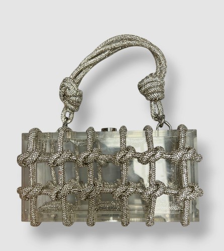 Cult Gaia Women's Clear Bess Acrylic Handbag Clutch Bag Purse
