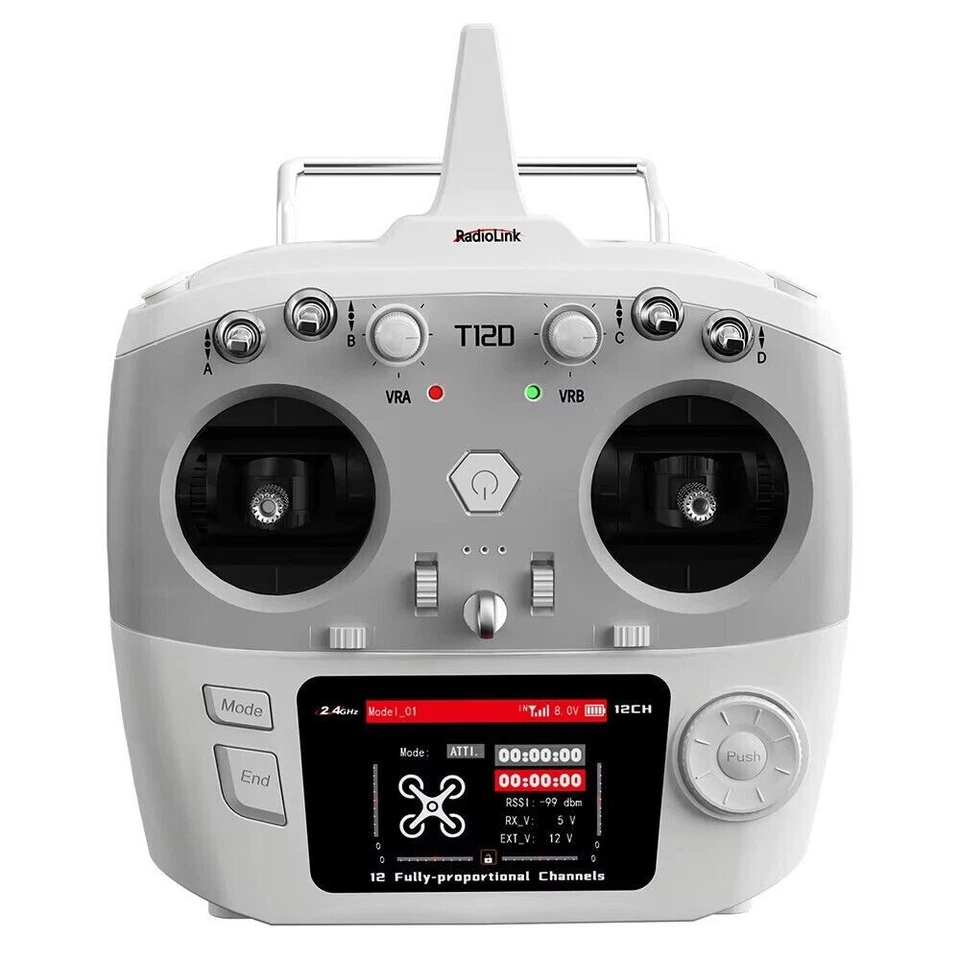 RadioLink T12D 12 Channels RC Transmitter 2.4GHz Remote Control for Drone RC Car - Image 2 of 4