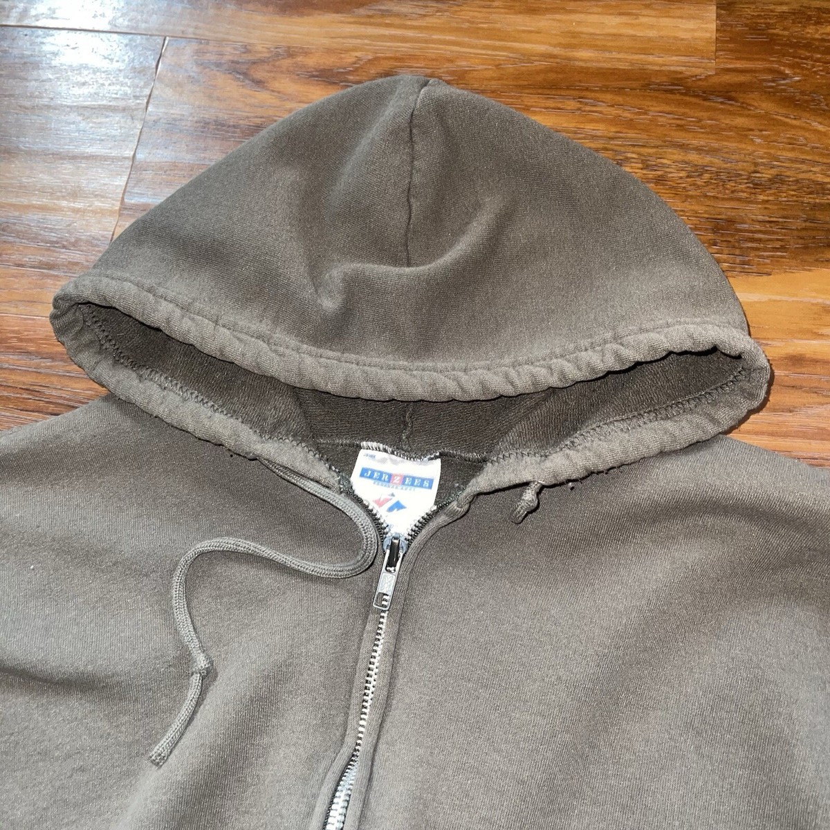 Vintage 90s Blank Zip Up Hoodie Sweatshirt Olive Green XL Vintage 90s Blank Zip Up Hoodie Sweatshirt Olive Green XL