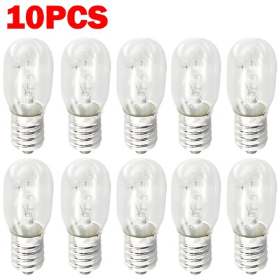 10 x Salt Lamp Bulb 15w E14 Screw in Pygmy Bulbs Fridge Appliance Oven