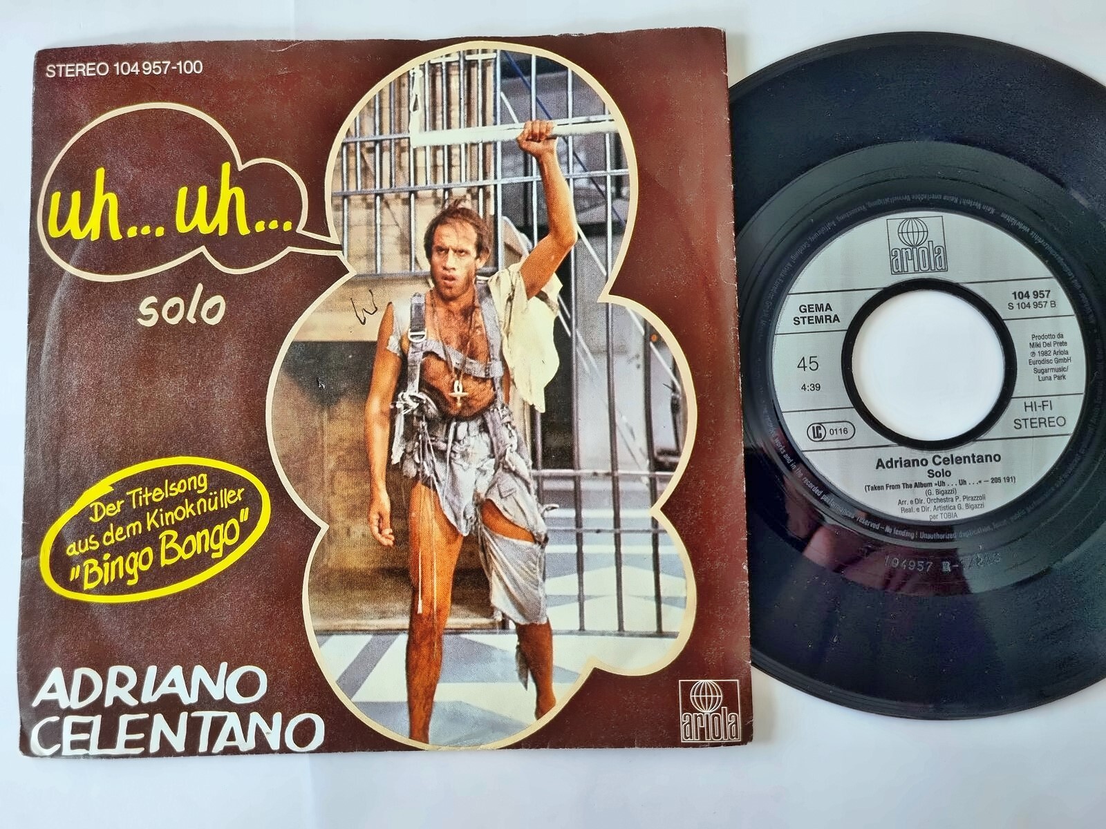 Adriano Celentano - Uh uh 7'' Vinyl Germany