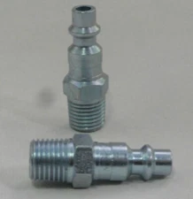 2-pack MILTON 727 Air line hose fittings nipples M style 1/4" male NPT thread