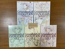 Groundwork of Evangelion The Movie Complete Set of 5 illustrations Book New