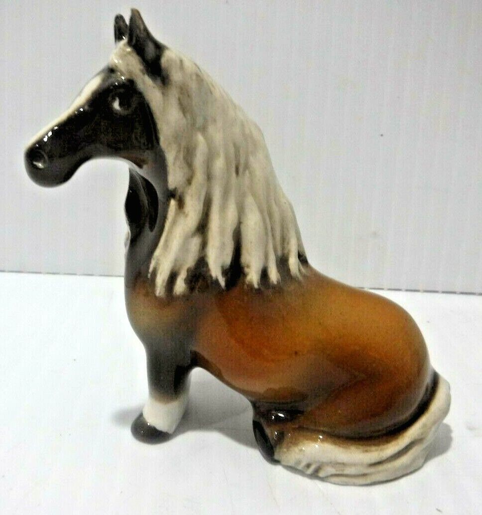Cheval Miniature Pony Comical Collectible Ceramic 3 In.Long X 3 In.Tall Figurine