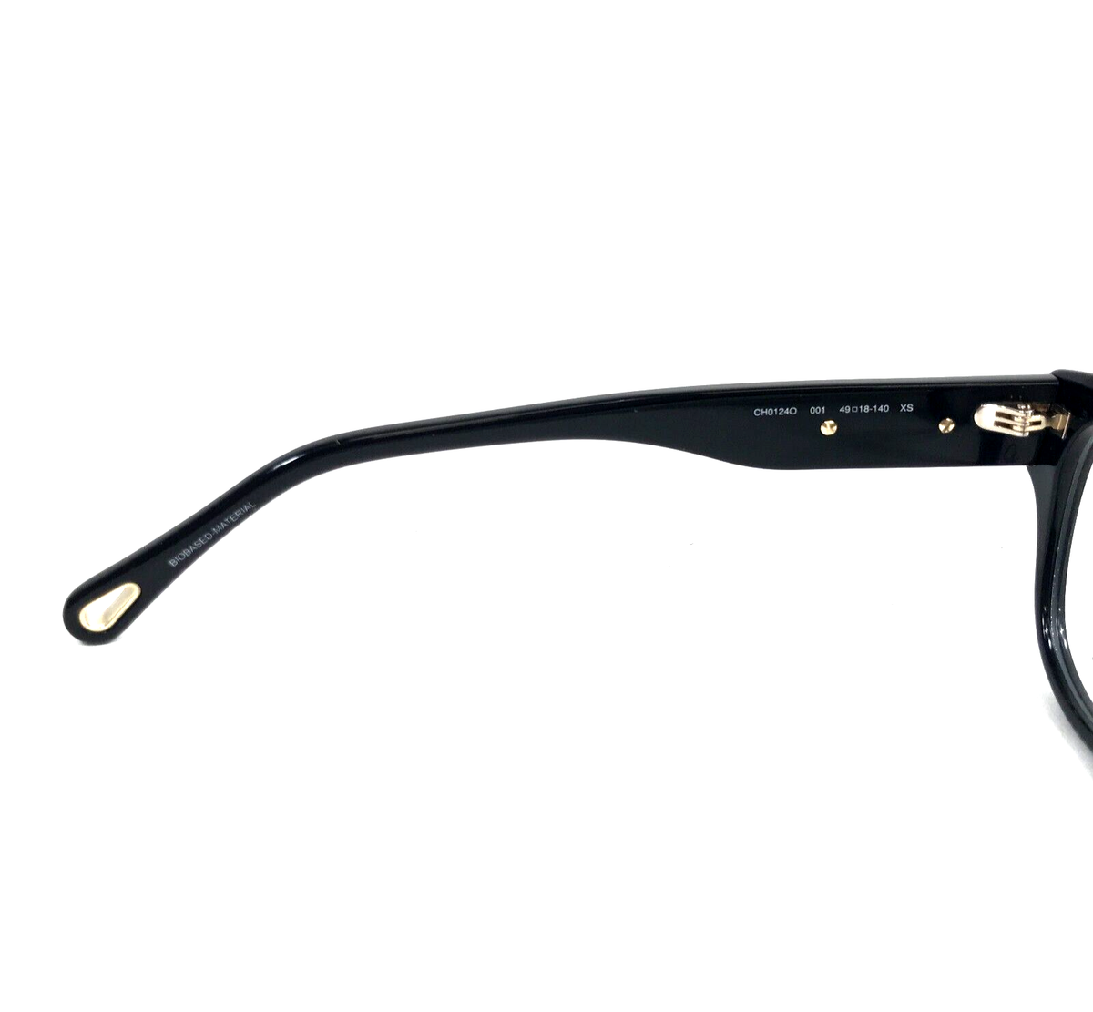 Chloe XS Eyeglasses Frame CH0124O 001 Polished Black Gold