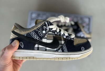 Size 5- Nike Dunk Low Premium QS SB x Travis Scott Cactus Jack CT5053-001 Sp Box
