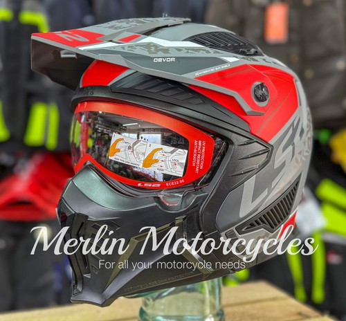 LS2 OF606 DRIFTER DEVOR MOTO MOTO MODULAR CASCO TITANIO ROJO - Imagen 4 de 22