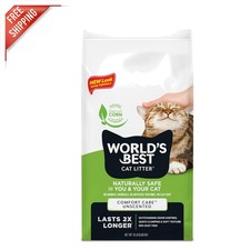 Flushable 15lb Cat Litter with Long-Lasting Odor Control - Unscented  Natural