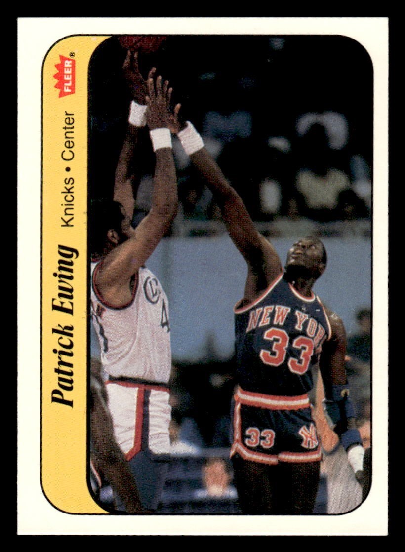 1986 Fleer Stickers Basketball #6 Patrick Ewing EX/MT