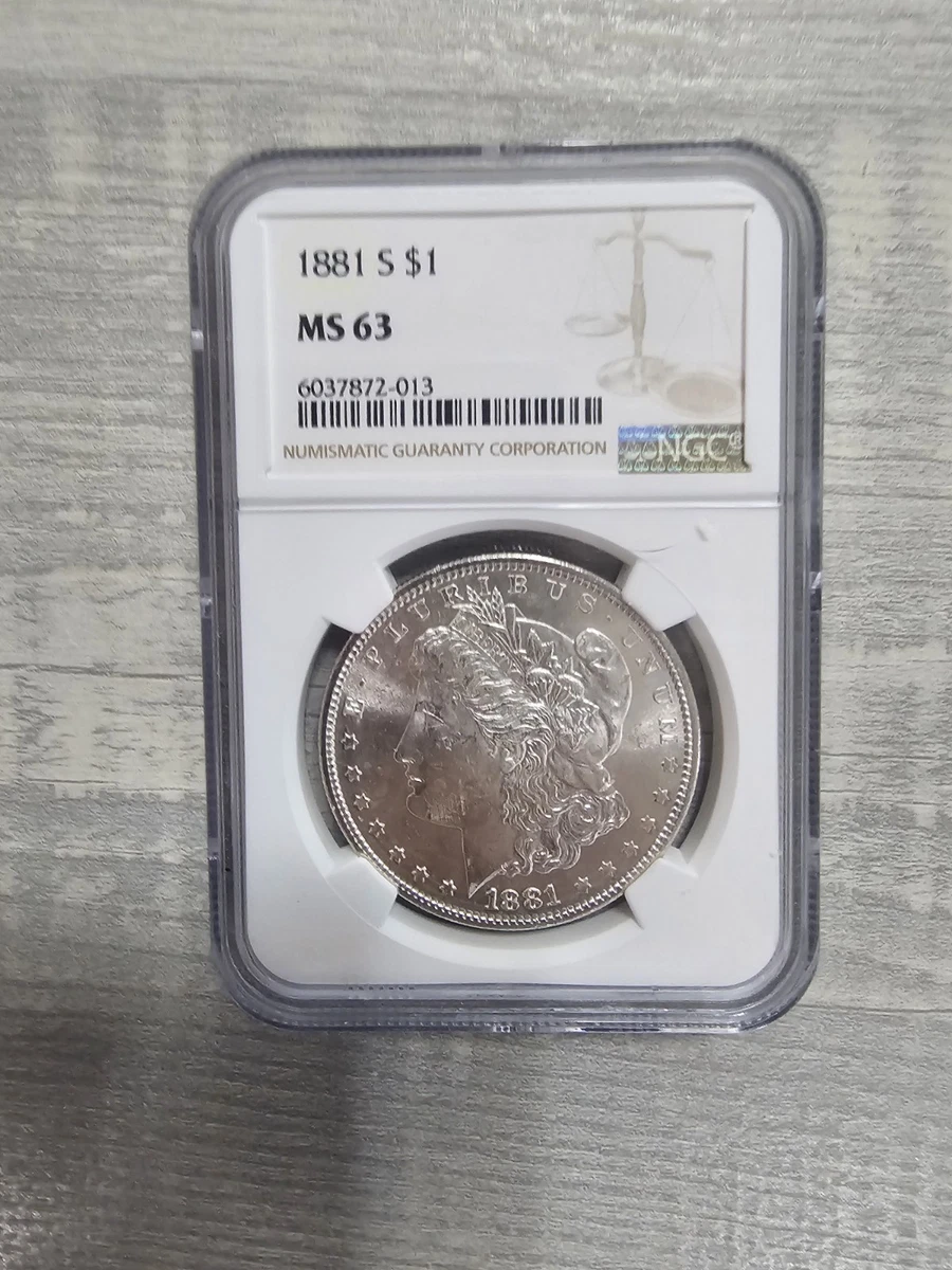NGC Grade MS 63 1881 Year Morgan US Dollars (1878-1921) for sale