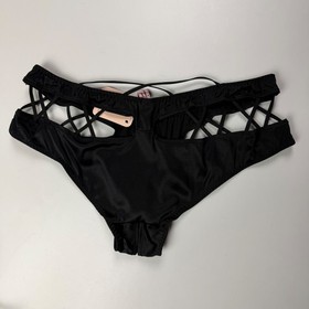 Agent Provocateur &ldquo;Zsi Zsi Elegant Silk Crotchless Brief&rdquo; Black Size 3