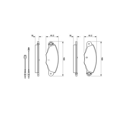   BOSCH BREMSBELAGSATZ SCHEIBENBREMSE VORNE 425145 NEU DE STOCK