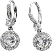 OhrhäNger Silber 925 Halo Weisse Zirkonia