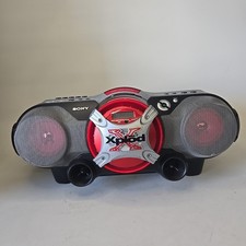 Sony Xplod Boombox CFD-G505 Mega Bass AM FM Radio CD Cassette Player WORKS GREAT